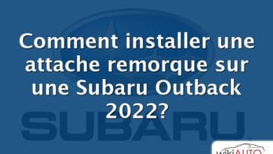 Comment installer une attache remorque sur une Subaru Outback 2022?