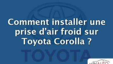 Comment installer une prise d’air froid sur Toyota Corolla ?