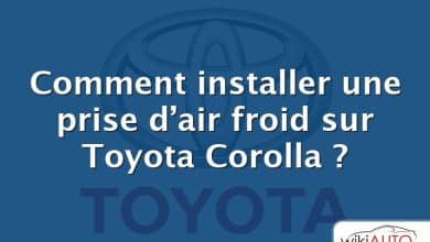 Comment installer une prise d’air froid sur Toyota Corolla ?