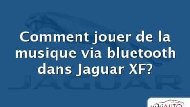 Comment jouer de la musique via bluetooth dans Jaguar XF?