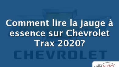 Comment lire la jauge à essence sur Chevrolet Trax 2020?