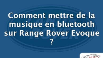 Comment mettre de la musique en bluetooth sur Range Rover Evoque ?