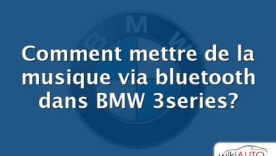 Comment mettre de la musique via bluetooth dans BMW 3series?