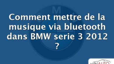 Comment mettre de la musique via bluetooth dans BMW serie 3 2012 ?