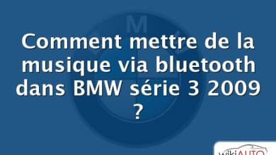 Comment mettre de la musique via bluetooth dans BMW série 3 2009 ?