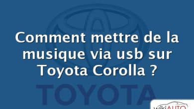 Comment mettre de la musique via usb sur Toyota Corolla ?