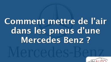 Comment mettre de l’air dans les pneus d’une Mercedes Benz ?