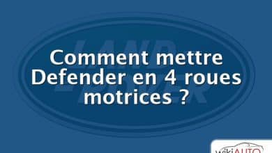 Comment mettre Defender en 4 roues motrices ?