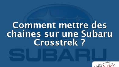 Comment mettre des chaines sur une Subaru Crosstrek ?