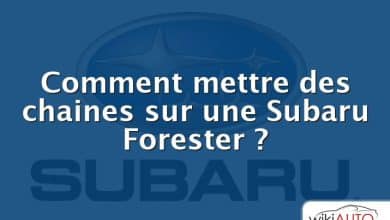 Comment mettre des chaines sur une Subaru Forester ?