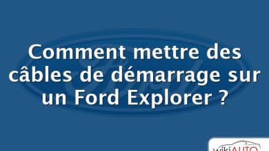 Comment mettre des câbles de démarrage sur un Ford Explorer ?