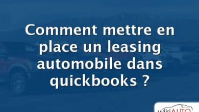 Comment mettre en place un leasing automobile dans quickbooks ?