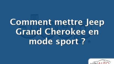 Comment mettre Jeep Grand Cherokee en mode sport ?