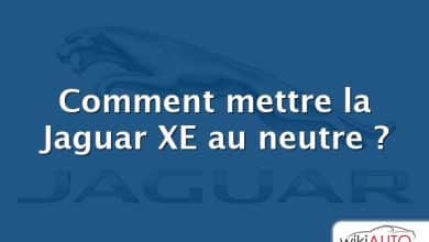 Comment mettre la Jaguar XE au neutre ?