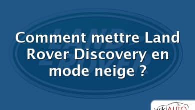 Comment mettre Land Rover Discovery en mode neige ?