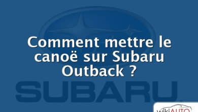 Comment mettre le canoë sur Subaru Outback ?