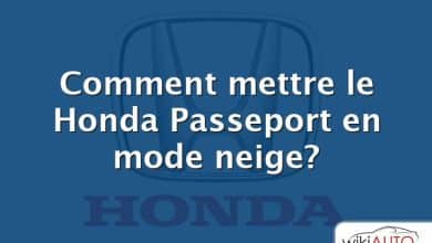 Comment mettre le Honda Passeport en mode neige?