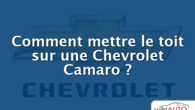 Comment mettre le toit sur une Chevrolet Camaro ?