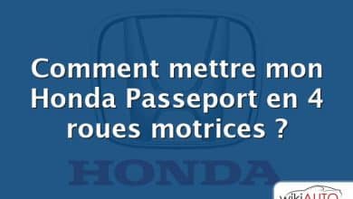 Comment mettre mon Honda Passeport en 4 roues motrices ?