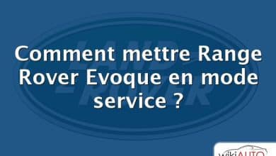 Comment mettre Range Rover Evoque en mode service ?