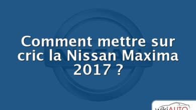 Comment mettre sur cric la Nissan Maxima 2017 ?