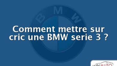 Comment mettre sur cric une BMW serie 3 ?