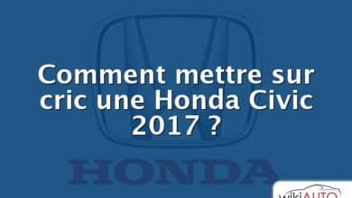 Comment mettre sur cric une Honda Civic 2017 ?
