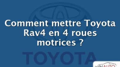 Comment mettre Toyota Rav4 en 4 roues motrices ?