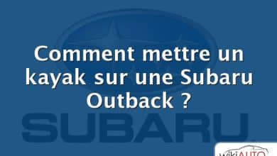 Comment mettre un kayak sur une Subaru Outback ?