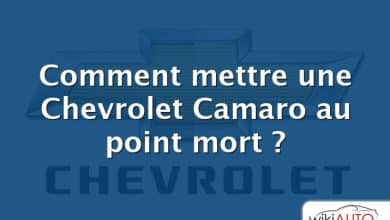 Comment mettre une Chevrolet Camaro au point mort ?