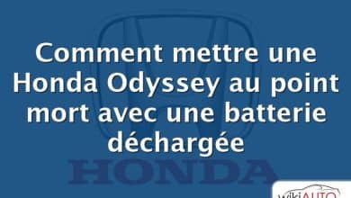 Comment mettre une Honda Odyssey au point mort avec une batterie déchargée