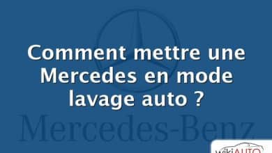 Comment mettre une Mercedes en mode lavage auto ?