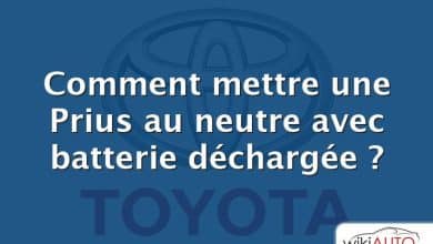 Comment mettre une Prius au neutre avec batterie déchargée ?