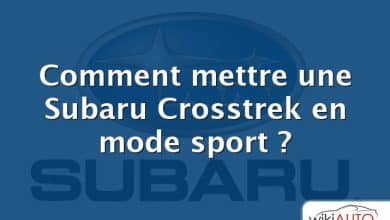 Comment mettre une Subaru Crosstrek en mode sport ?