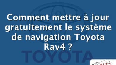 Comment mettre à jour gratuitement le système de navigation Toyota Rav4 ?