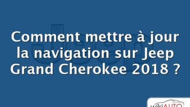 Comment mettre à jour la navigation sur Jeep Grand Cherokee 2018 ?