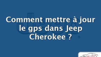 Comment mettre à jour le gps dans Jeep Cherokee ?