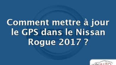 Comment mettre à jour le GPS dans le Nissan Rogue 2017 ?