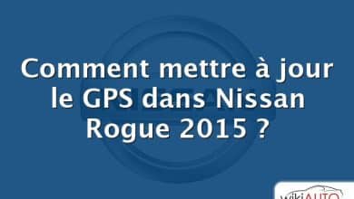 Comment mettre à jour le GPS dans Nissan Rogue 2015 ?