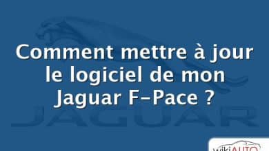 Comment mettre à jour le logiciel de mon Jaguar F-Pace ?