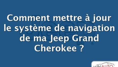 Comment mettre à jour le système de navigation de ma Jeep Grand Cherokee ?
