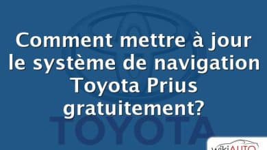 Comment mettre à jour le système de navigation Toyota Prius gratuitement?