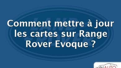 Comment mettre à jour les cartes sur Range Rover Evoque ?