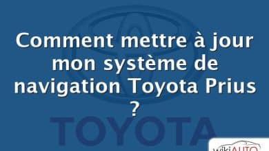 Comment mettre à jour mon système de navigation Toyota Prius ?