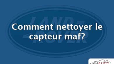 Comment nettoyer le capteur maf?