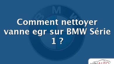 Comment nettoyer vanne egr sur BMW Série 1 ?