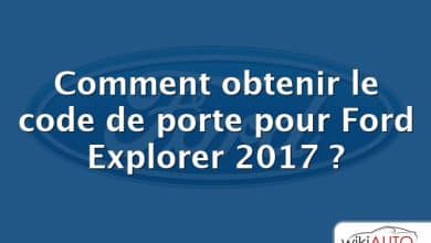 Comment obtenir le code de porte pour Ford Explorer 2017 ?