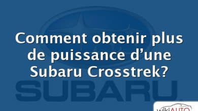 Comment obtenir plus de puissance d’une Subaru Crosstrek?