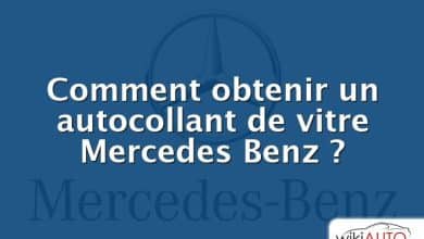 Comment obtenir un autocollant de vitre Mercedes Benz ?