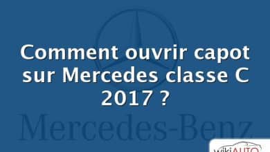 Comment ouvrir capot sur Mercedes classe C 2017 ?